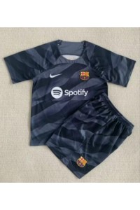 Barcelona Keeper Babyklær Borte Fotballdrakt til barn 2022-23 Korte ermer (+ Korte bukser)
